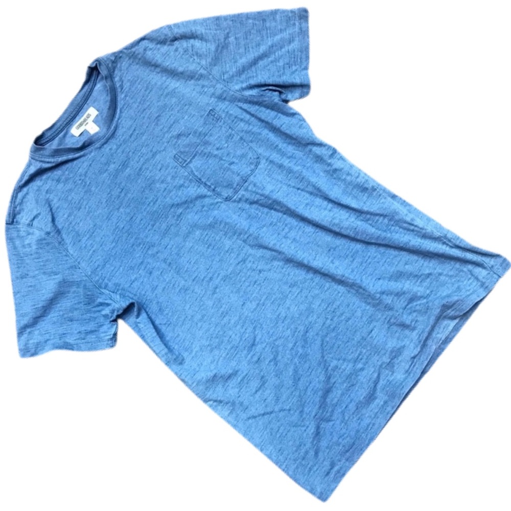 GOODTHREADS Blue Indigo Right Round Neck T Shirt